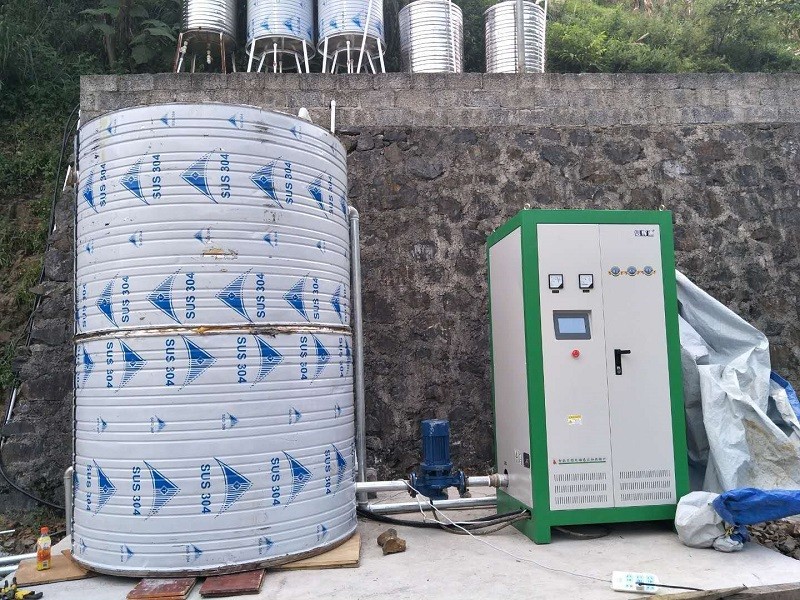 云南煤礦電磁熱水爐120Kw案例